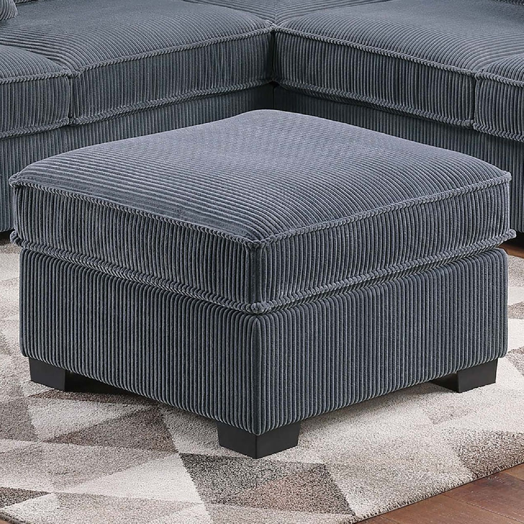 Modern Sectional Set With Cocktail Ottoman