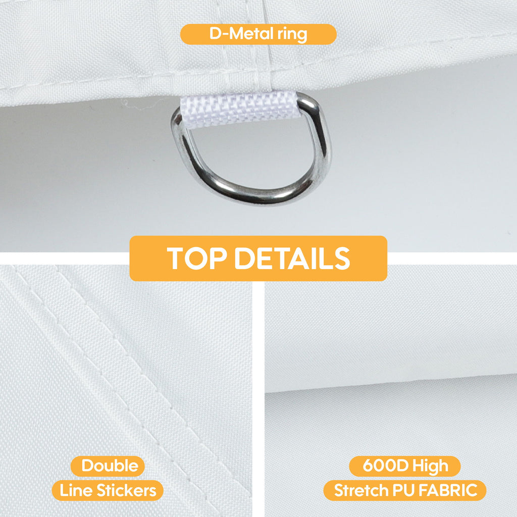 Canopy Replacement Top With 4 Pack W8 Bags, Pop Up Tent Cover Only, Frame Not Included