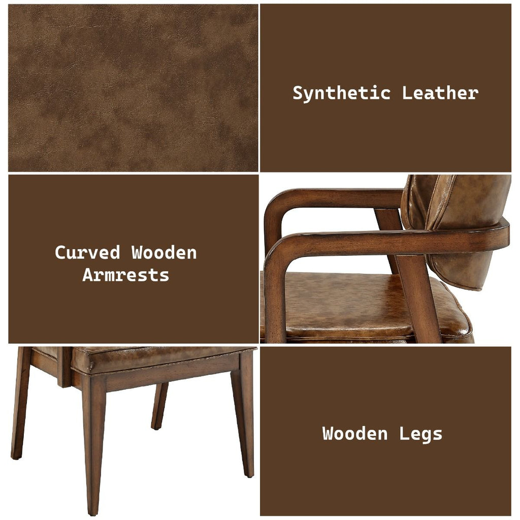Harvey - Arm Chair (Set of 2) - Brown