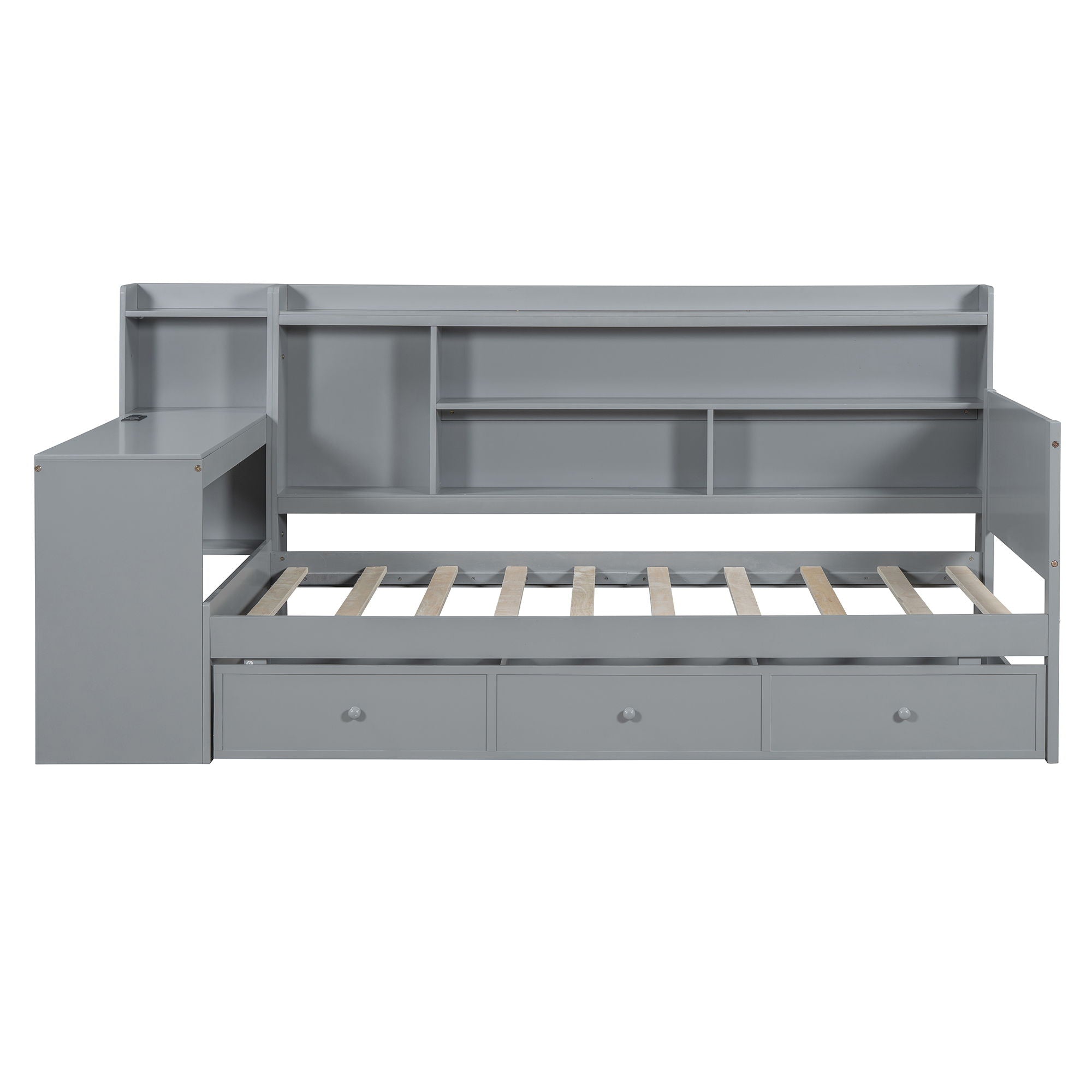 Daybed With 3 Drawers USB Ports And Desk
