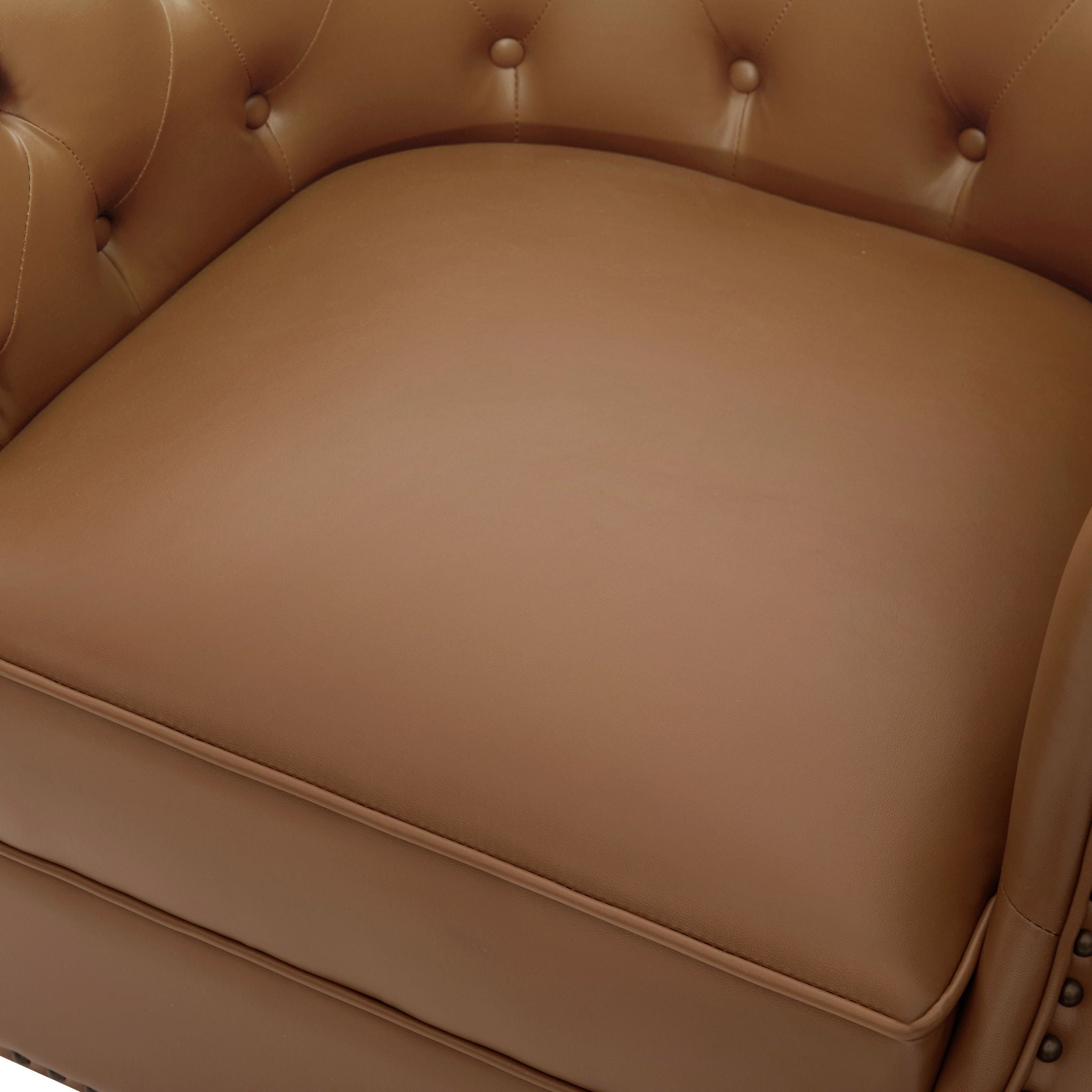360° Swivel Accent Chair With Curved Back