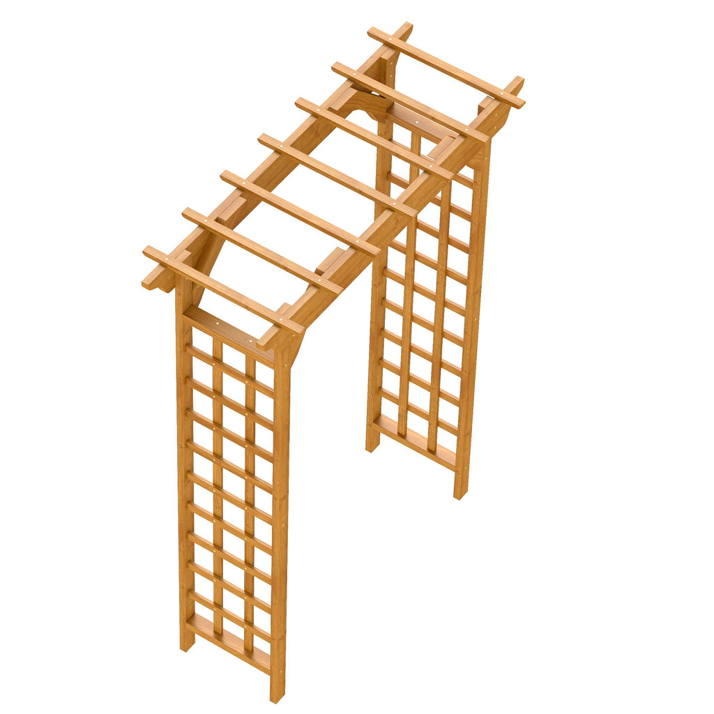 Arbor, Wedding Arch For Ceremony, Trellis For Plant Climbing, Christmas Decor Pergola For Garden Backyard - Yellow