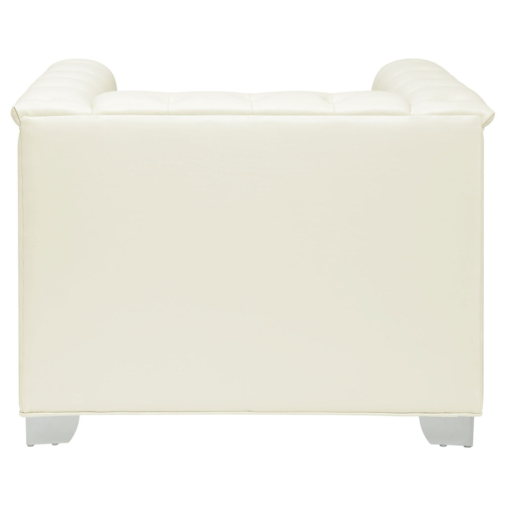 Earline - Upholstered Track Arm Accent Chair - White
