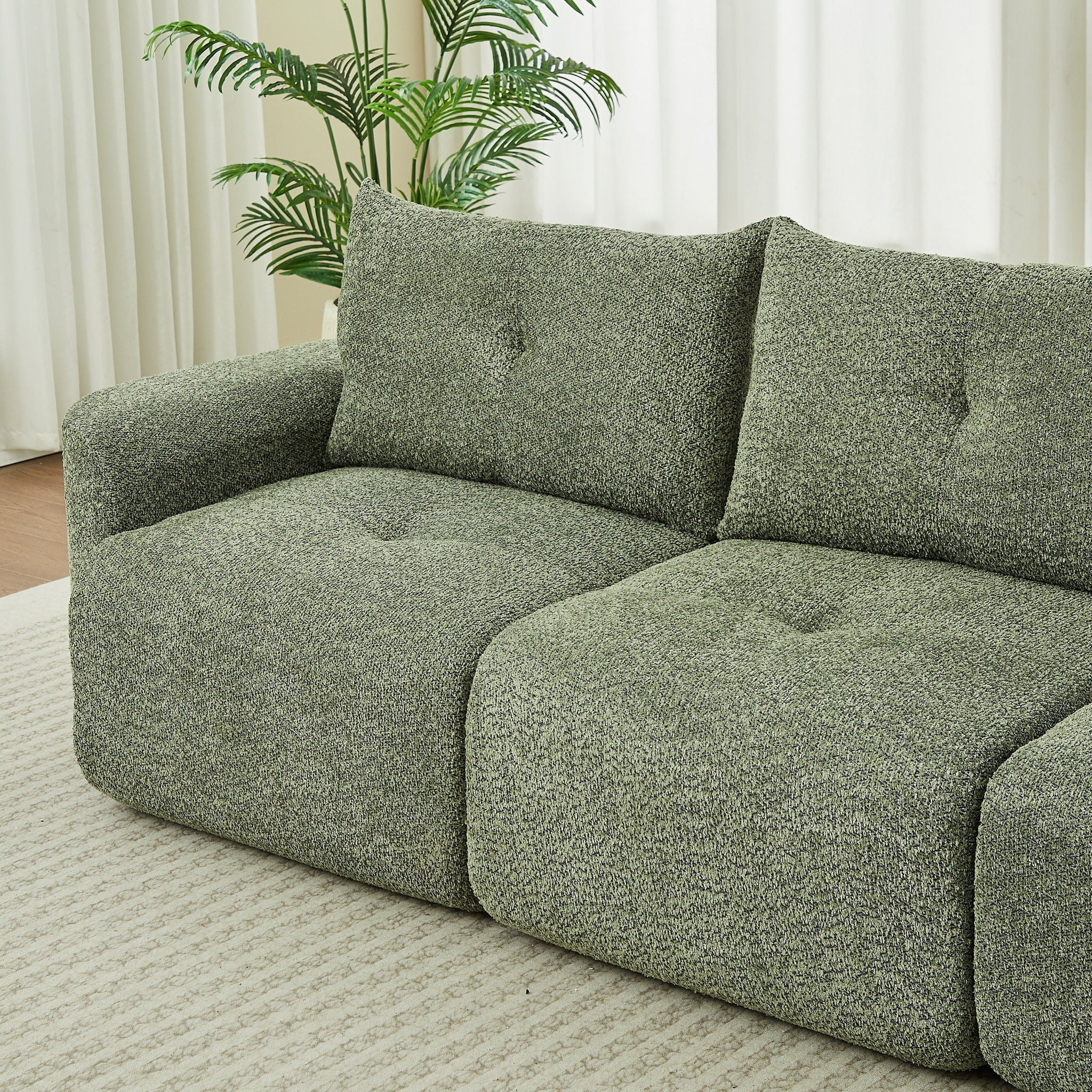 3 Seater With Thickened Armrests Sofa For Living Room