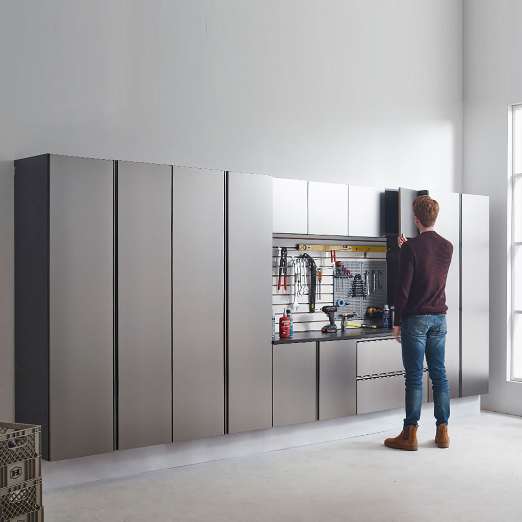 Nova Series - Wall Mounted Utility Storage Garage Cabinet - Dark Gray