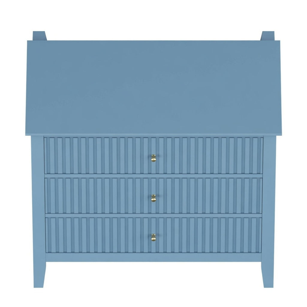 Fluted 3 Drawer Nightstand With Soft Close Slides