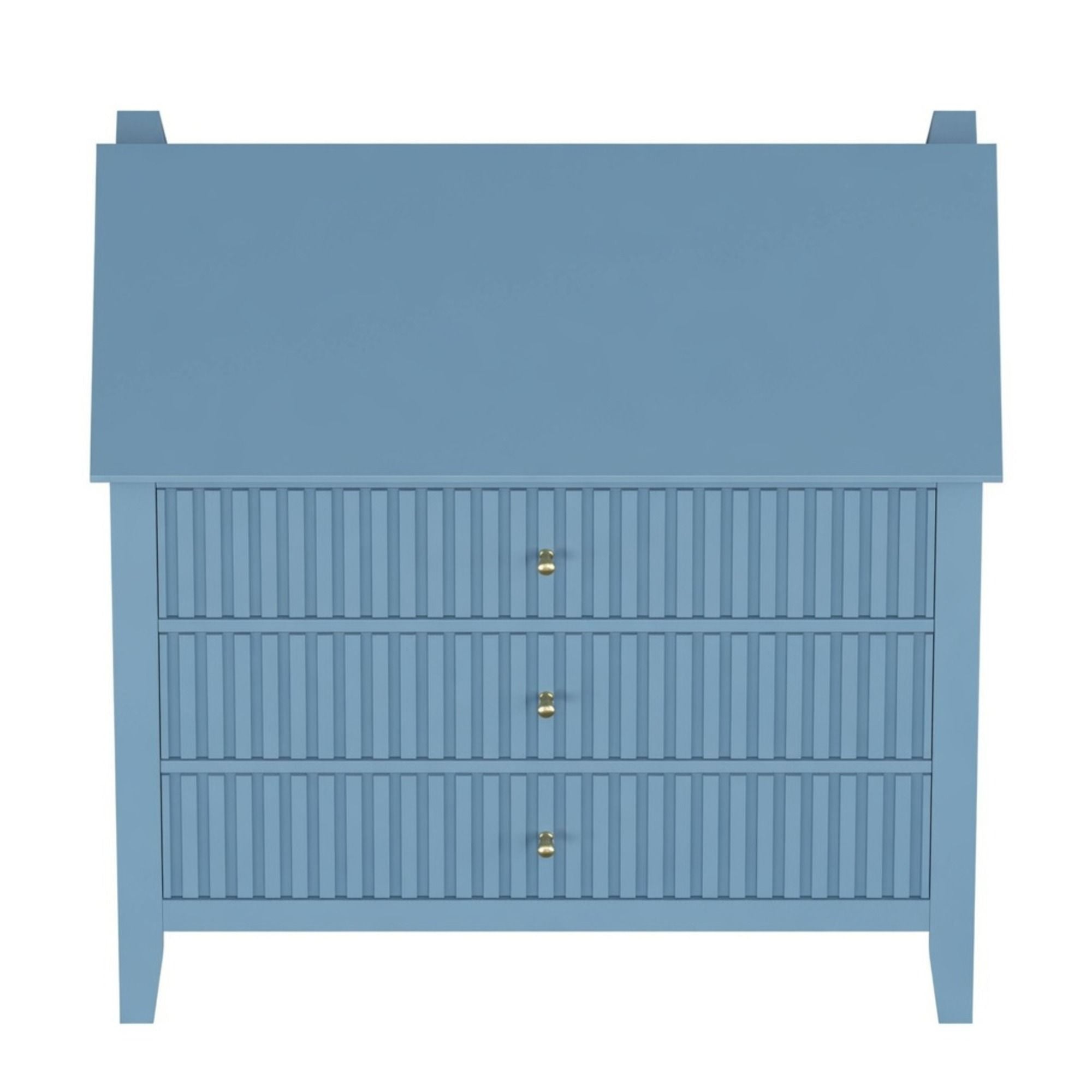 Fluted 3 Drawer Nightstand With Soft Close Slides