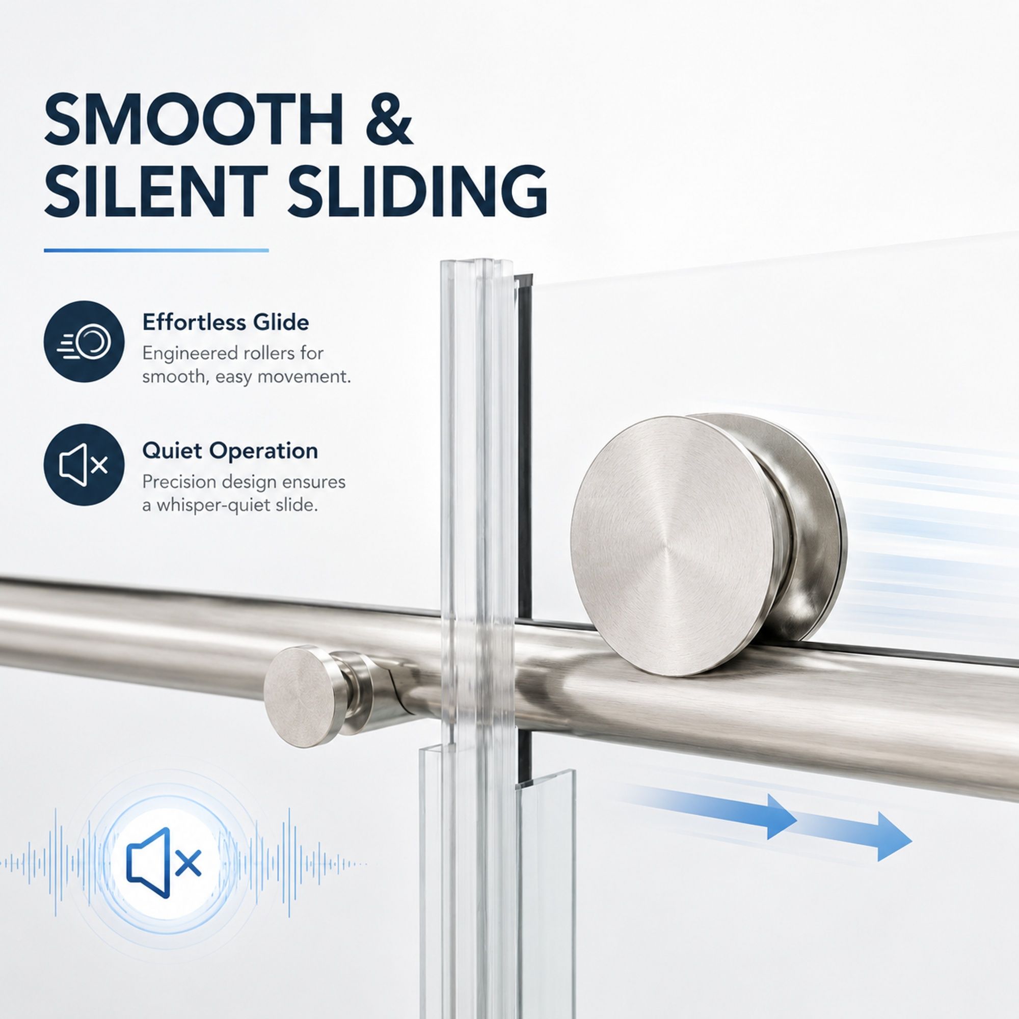 Frameless Shower Door With Soft Closing