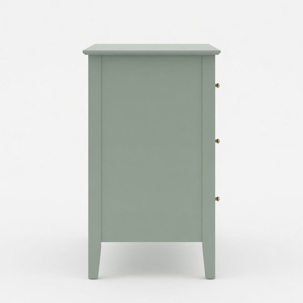 Fluted 3 Drawer Nightstand With Soft Close Slides