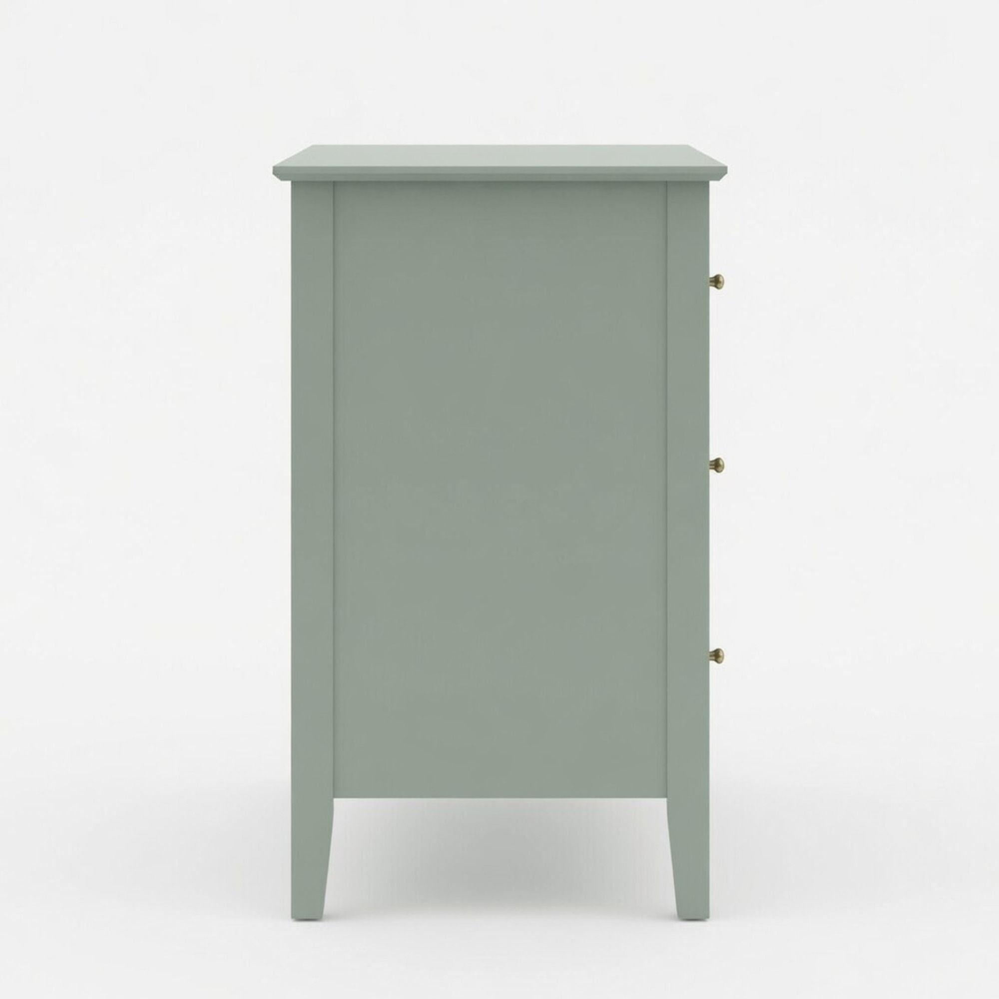 Fluted 3 Drawer Nightstand With Soft Close Slides