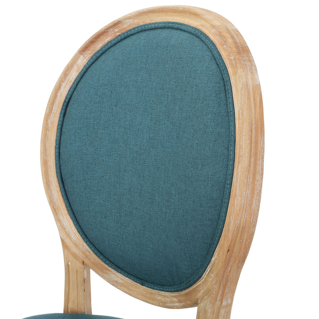 French Country Inspired Dining Chair With Iconic Round Backrest