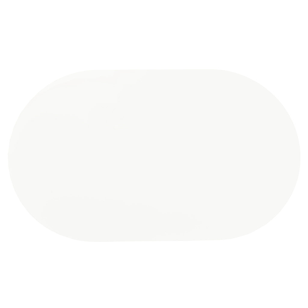 Oval Dining Table - White - Metal