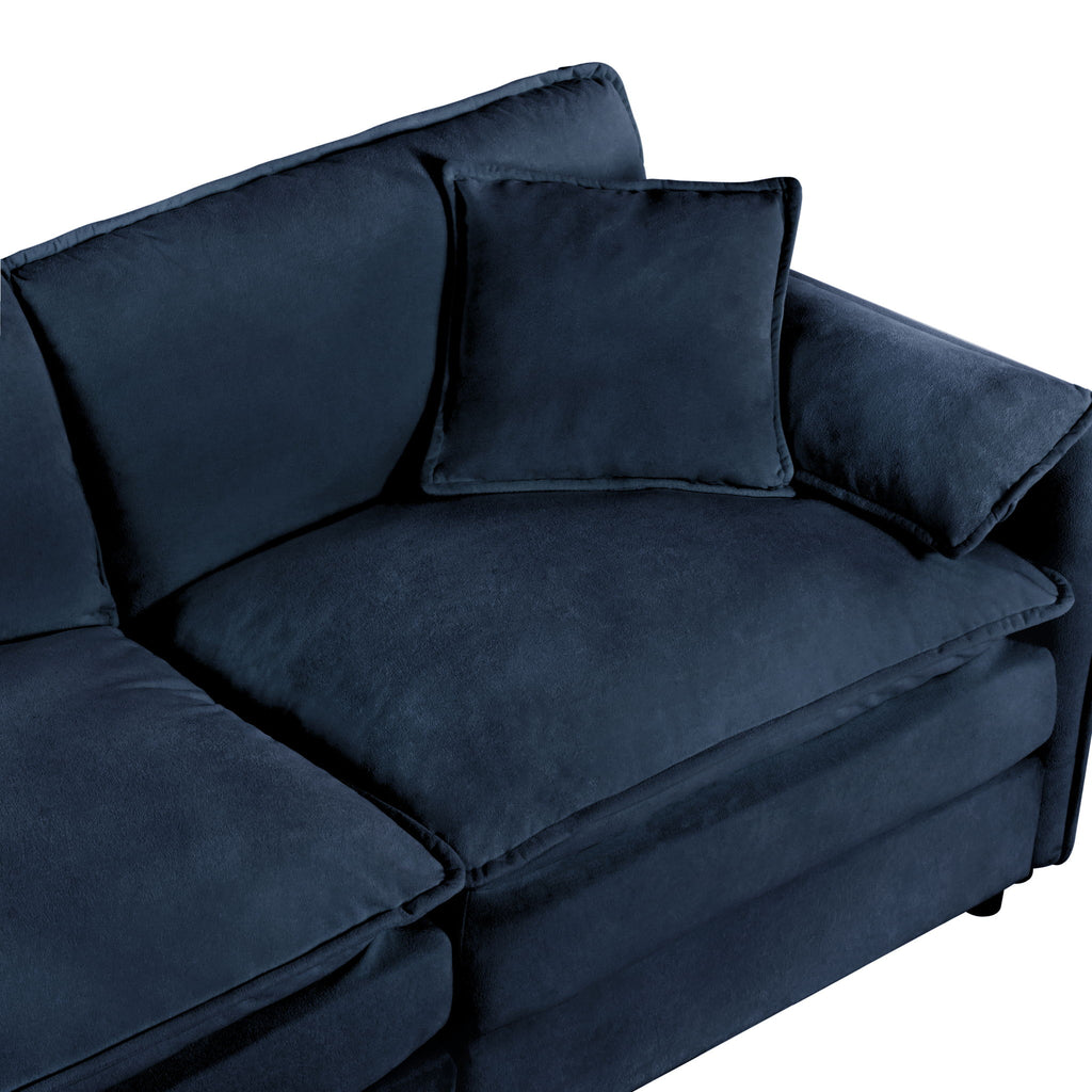 Modern Upholstered Loveseat And Armchair Set With Pillows