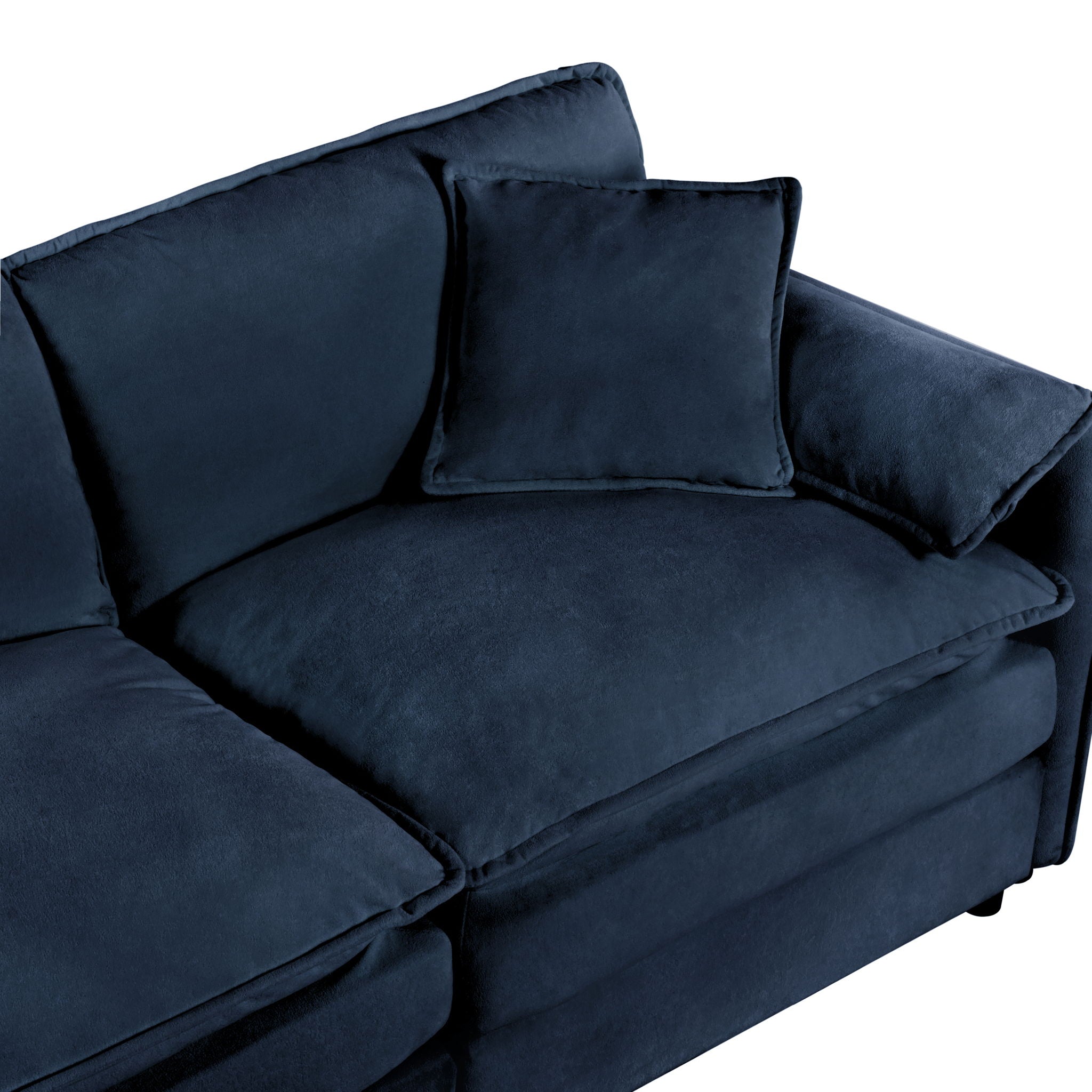 Modern Comfy Deep Seat Modular Sectional Sofa Cloud Couch With Ottoman