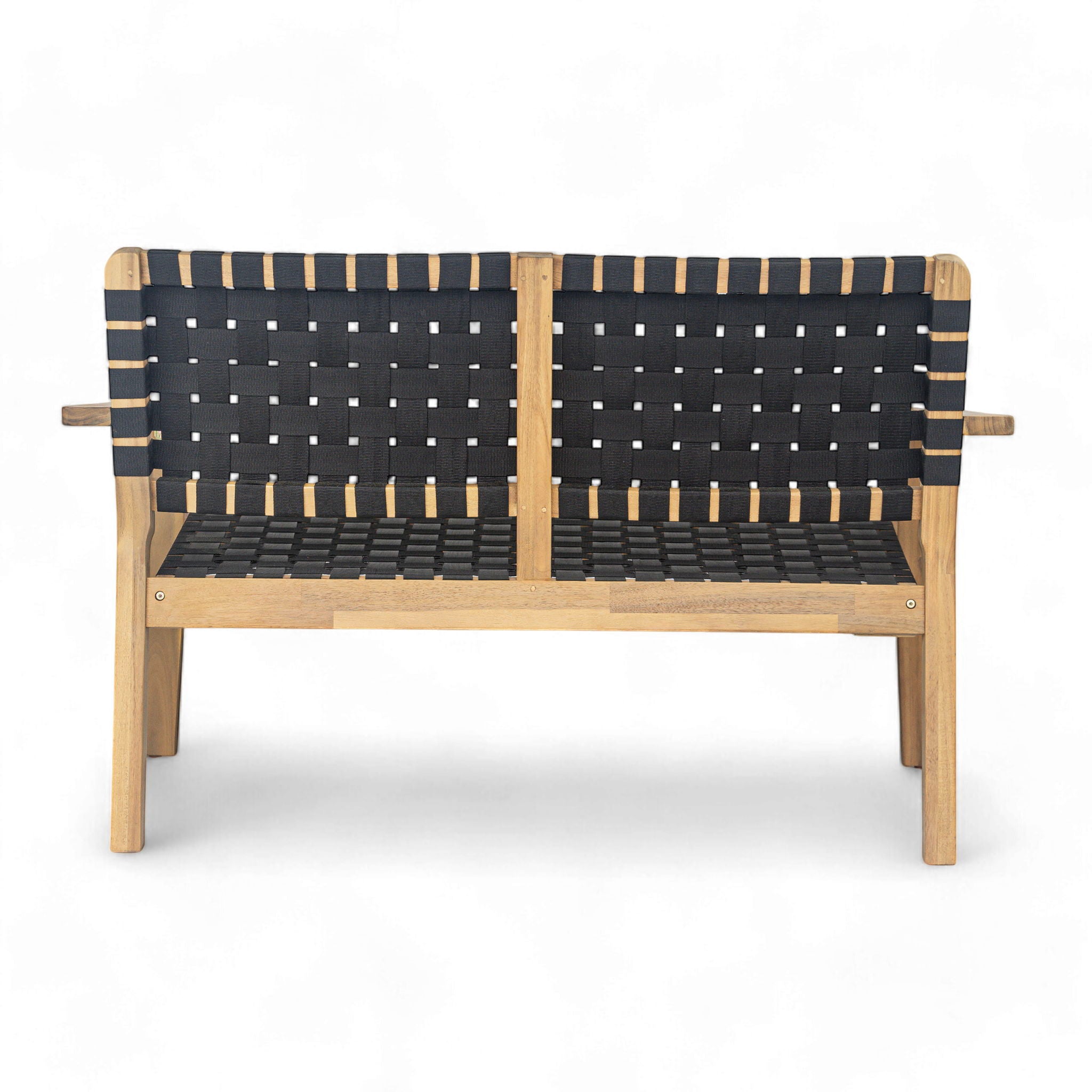 Woven Rope Outdoor Deep Seating Porch Loveseat For Garden