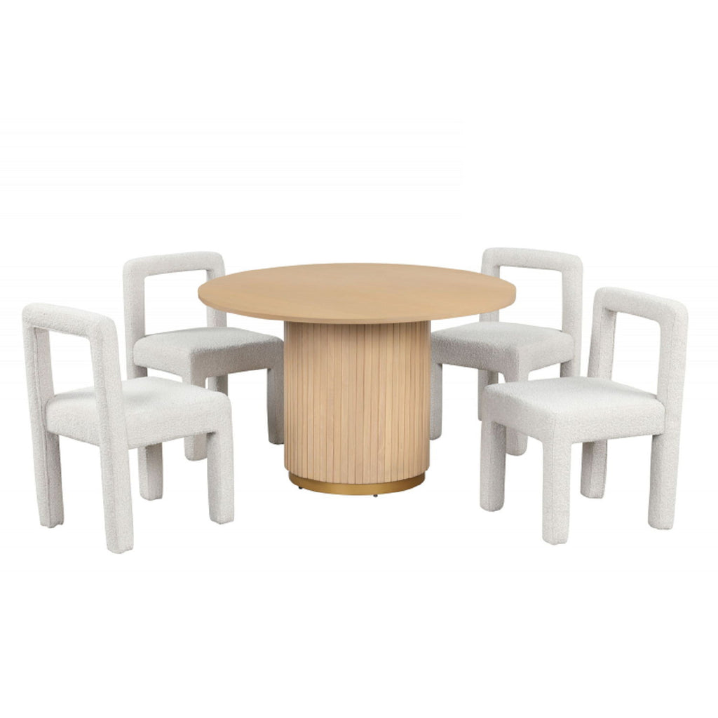 Dining Chairs With Square Open Back (Set of 2)