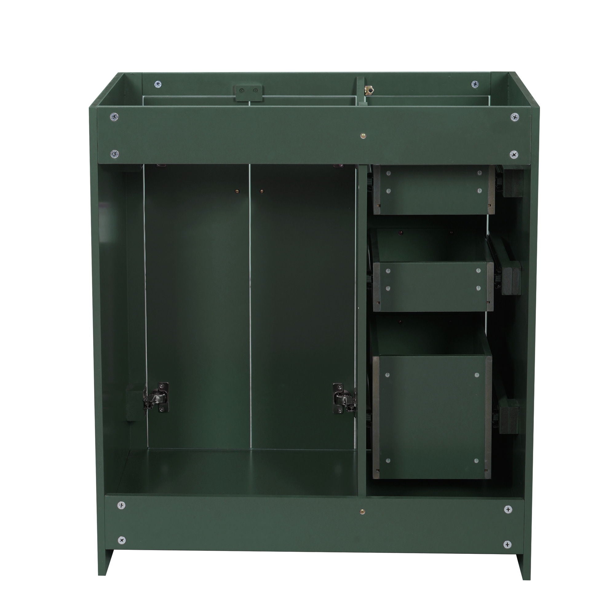 Retro Style Bathroom Vanity With 3 Drawers & Soft-Closing Doors