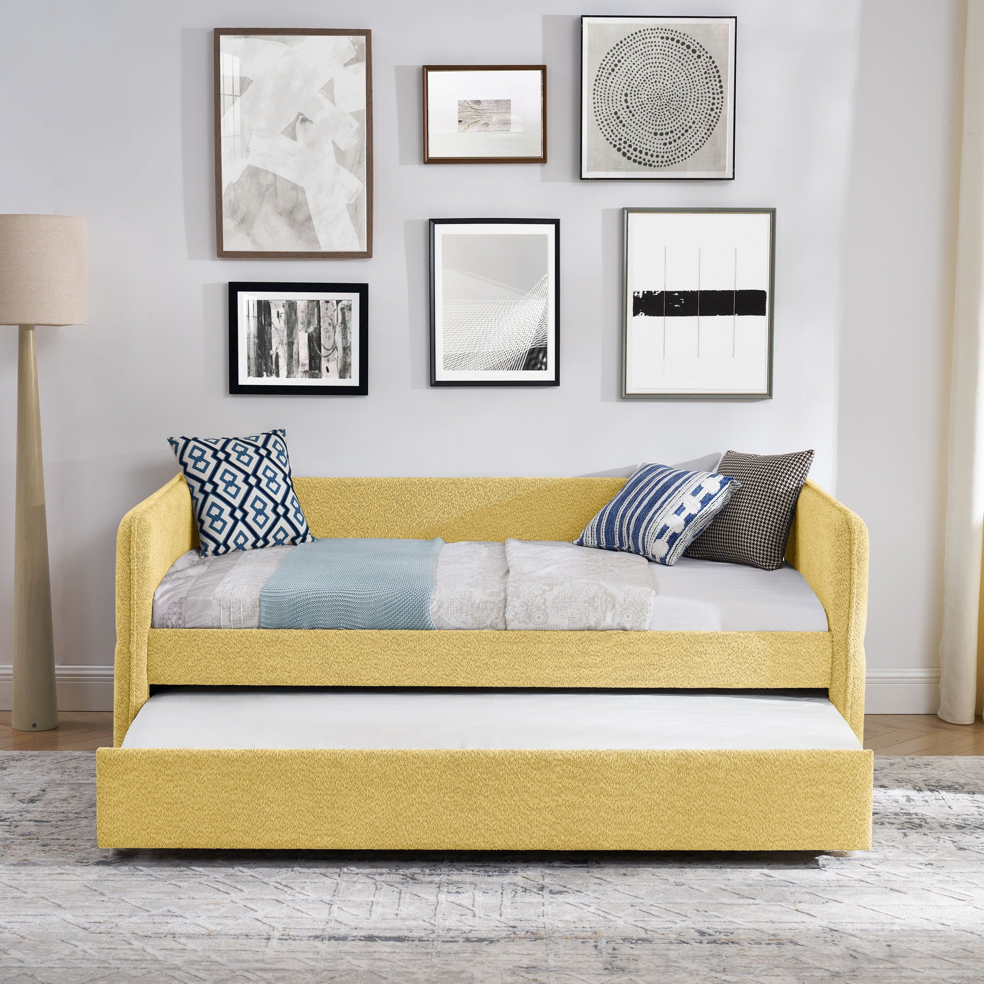 Upholstered Daybed With Pop Up Trundle