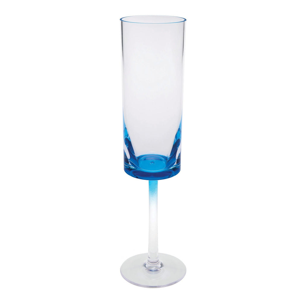 Oval Halo - Acrylic Champagne Flutes (Set of 4)