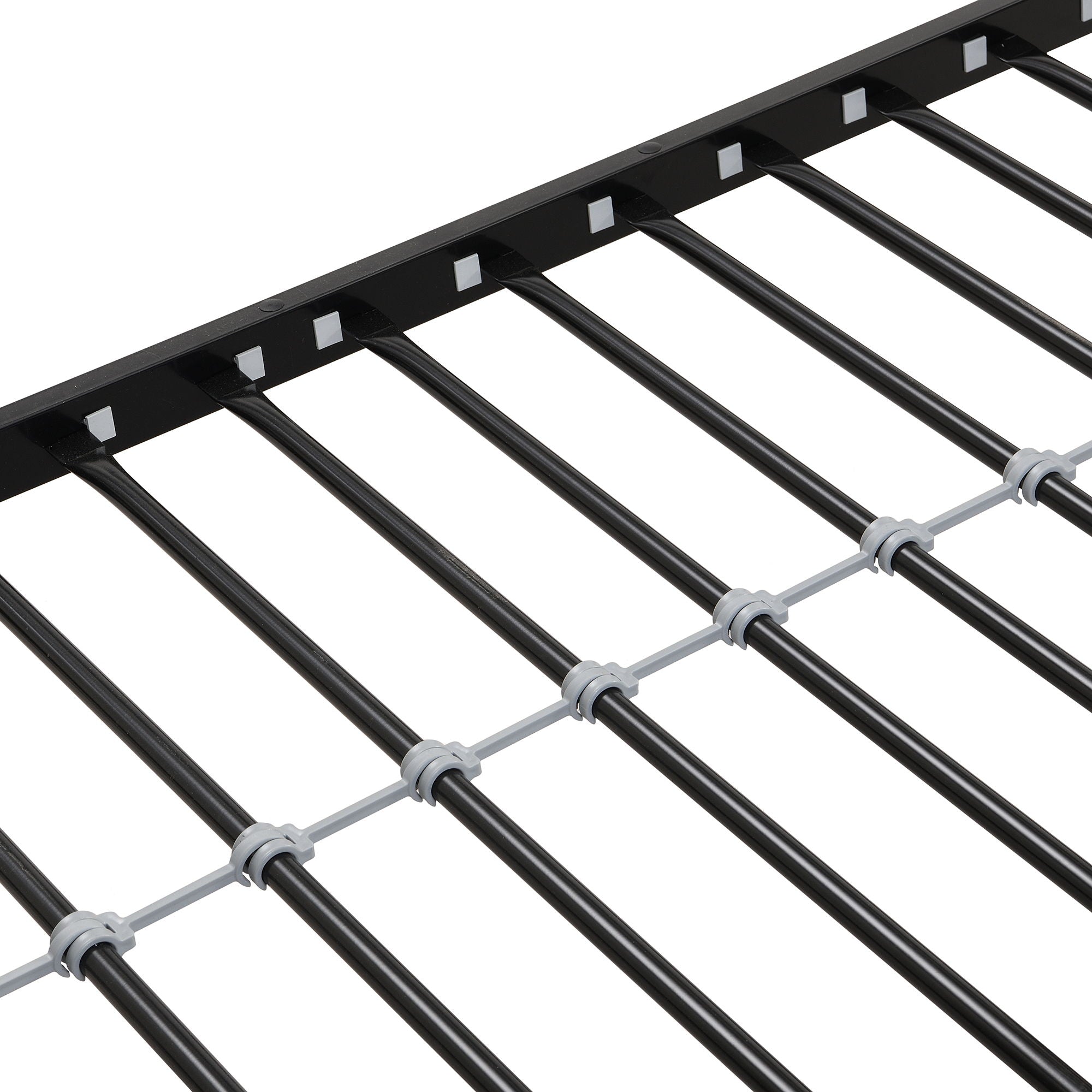 Modern Metal Bunk Bed With Side Ladders And Guardrail