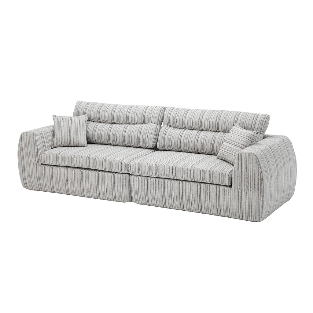 3 Seater, Couch With Throw Pillows For Living Room