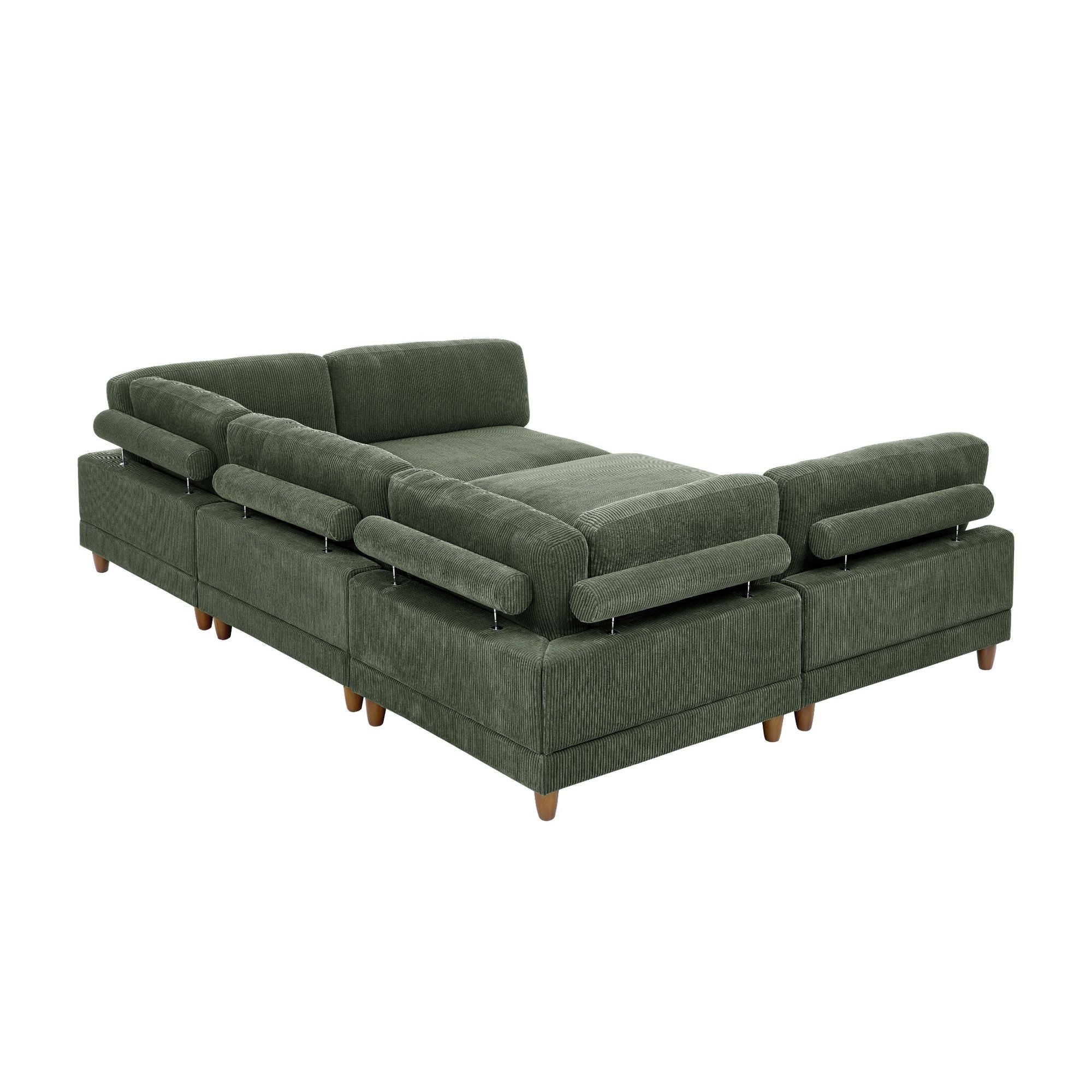 Modern Modular Sectional With Adjustable Back Support