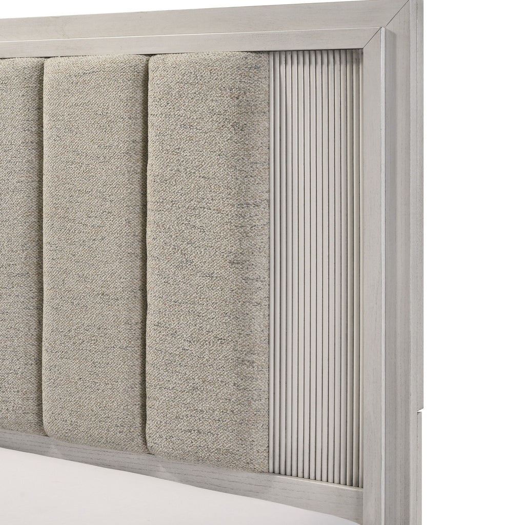 Plush Upholstered Headboard Framed Bed