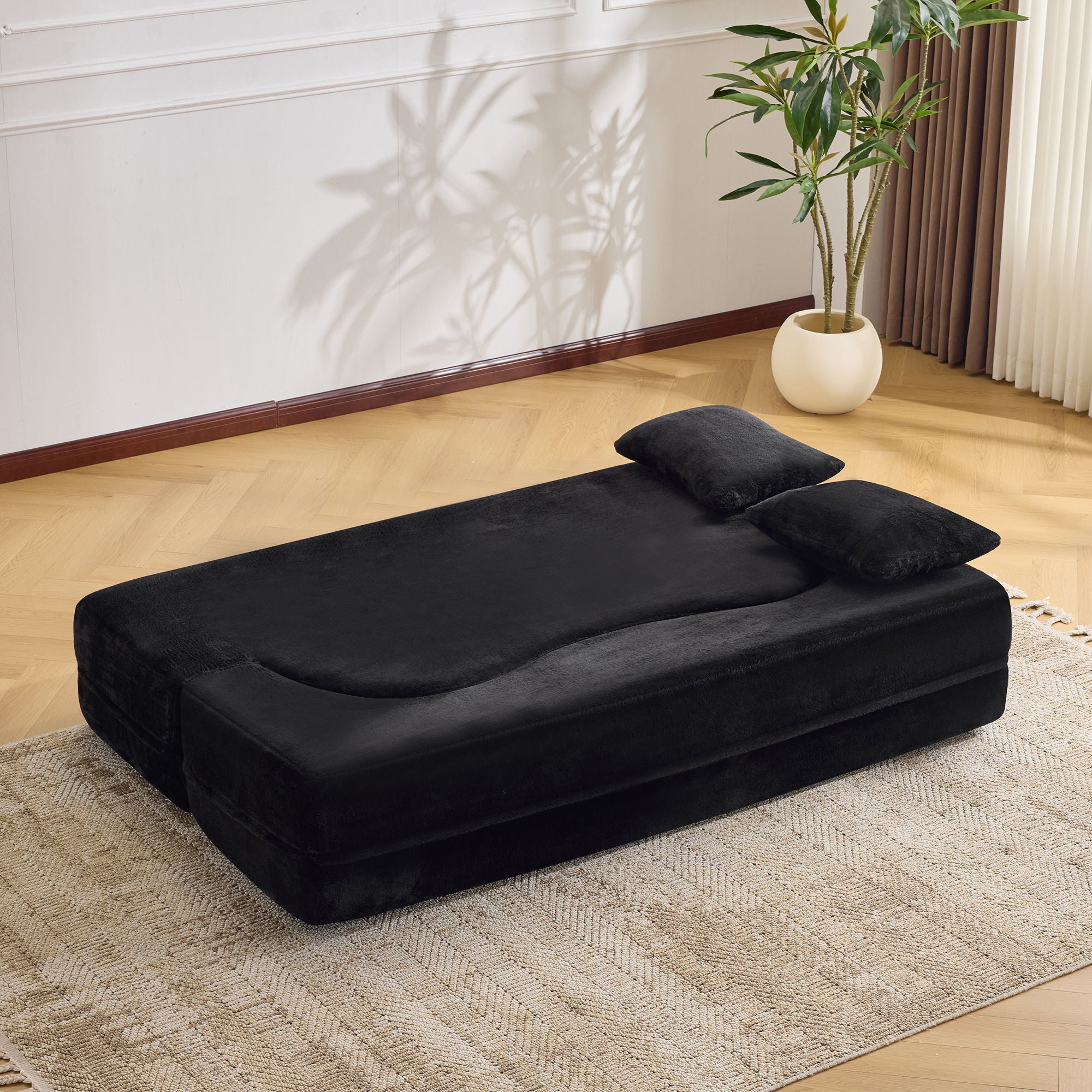 Modern Floor Sofa With 4 Pillows