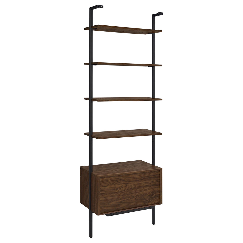 Wendell - 4 Shelf Storage Wall Bookshelf - Walnut