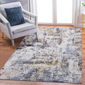 Payas - 8' X 10' Abstract Area Rug - Ivory / Blue