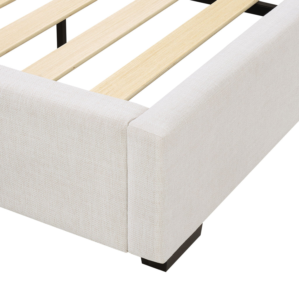 Hampton - Upholstered Platform Bed With Tall Headboard