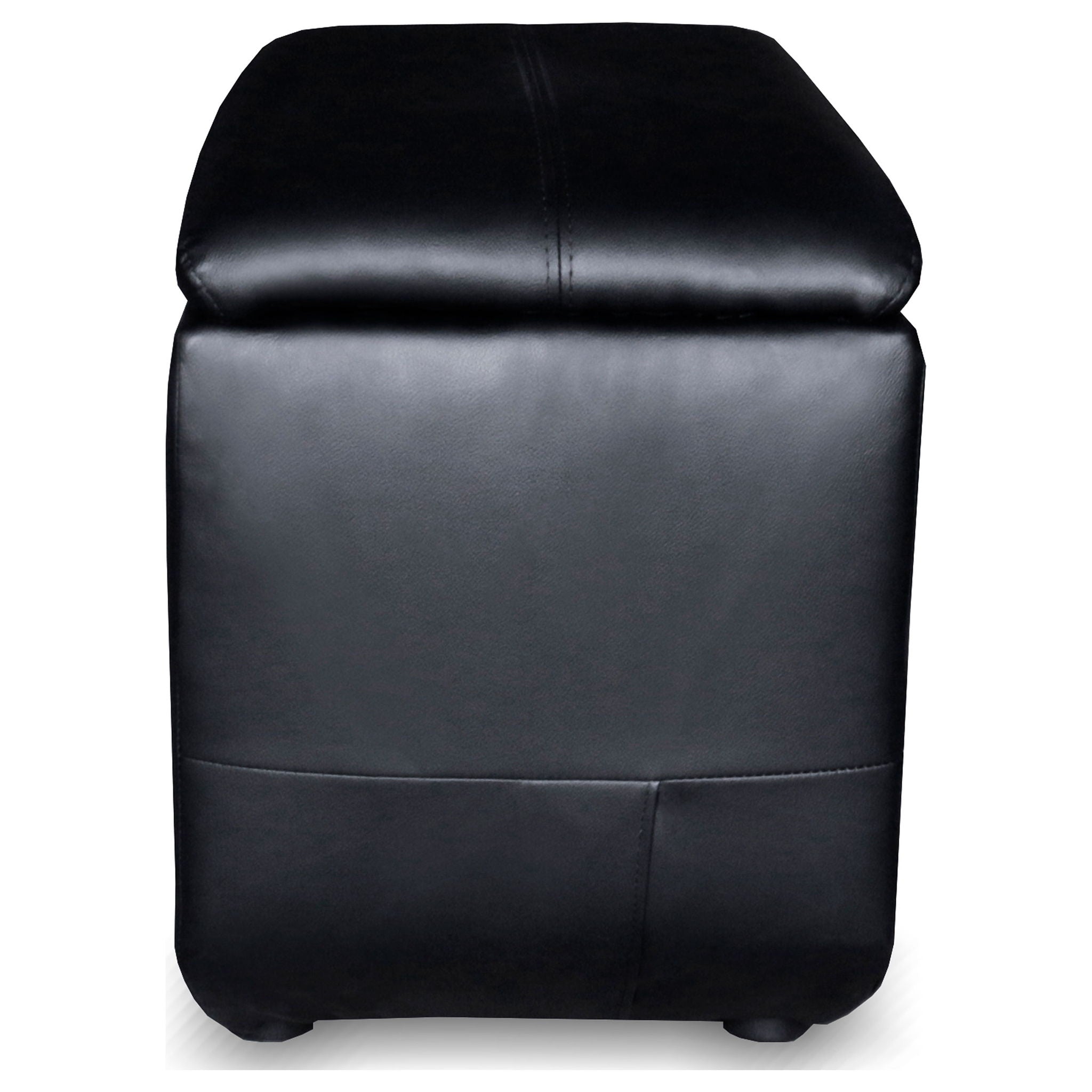 Greenfield - 4 Seater Home Theater With Wedge Console Recliners With Built In Storage And Cup Holders - Black