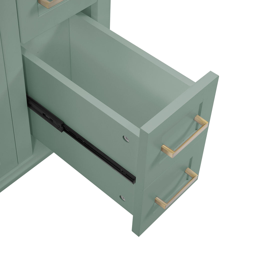 Modern Bathroom Vanity With Sink, Storage Cabinet, Soft Close Doors, Deep & Standard Drawers