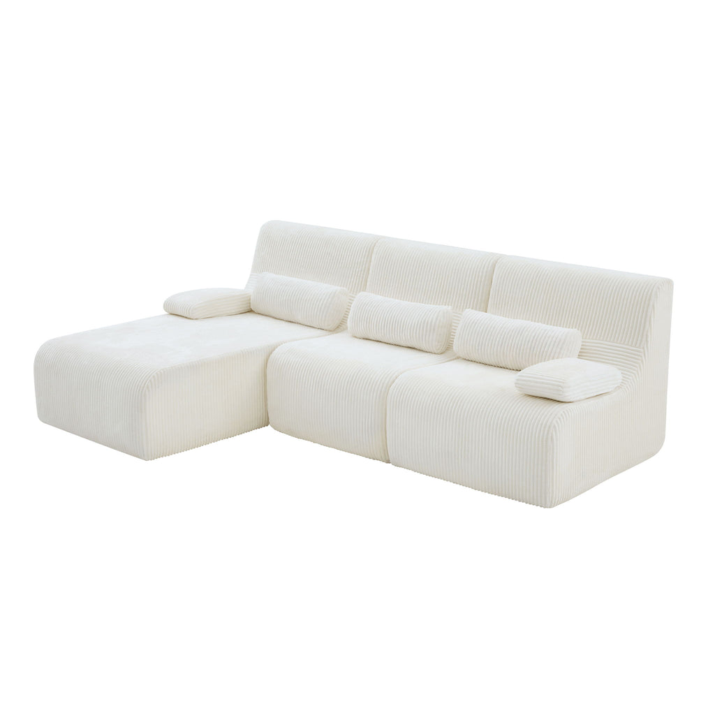 Oversized Sectional Sofa, Living Room Seating With Modular Design