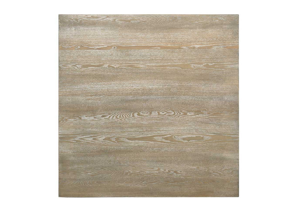 Modern Farmhouse Square Counter Table Solid Wood Rubberwood Antique Finishing Rustic Look Distressed Look Wire Brushed For 4 Seaters - Grayish Brown