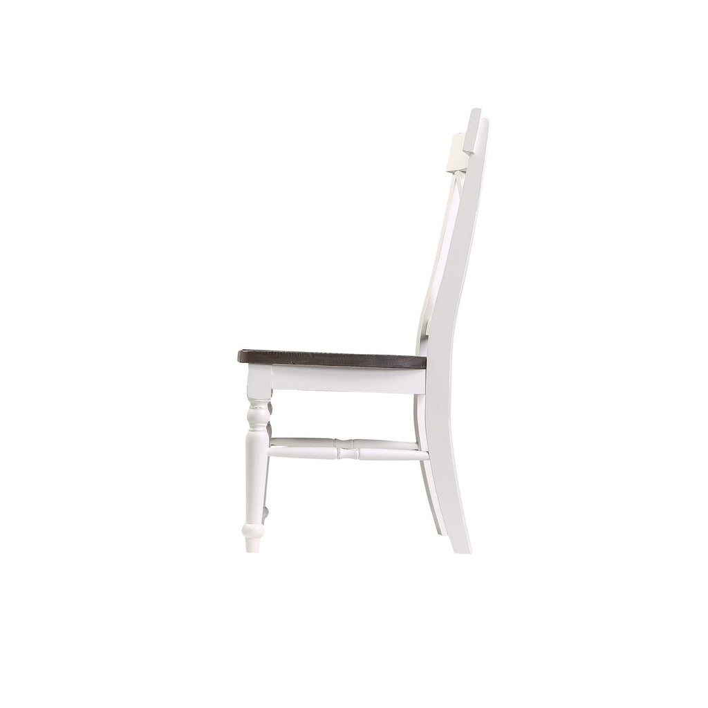 Dining Chairs (Set of 2) - Brown / White