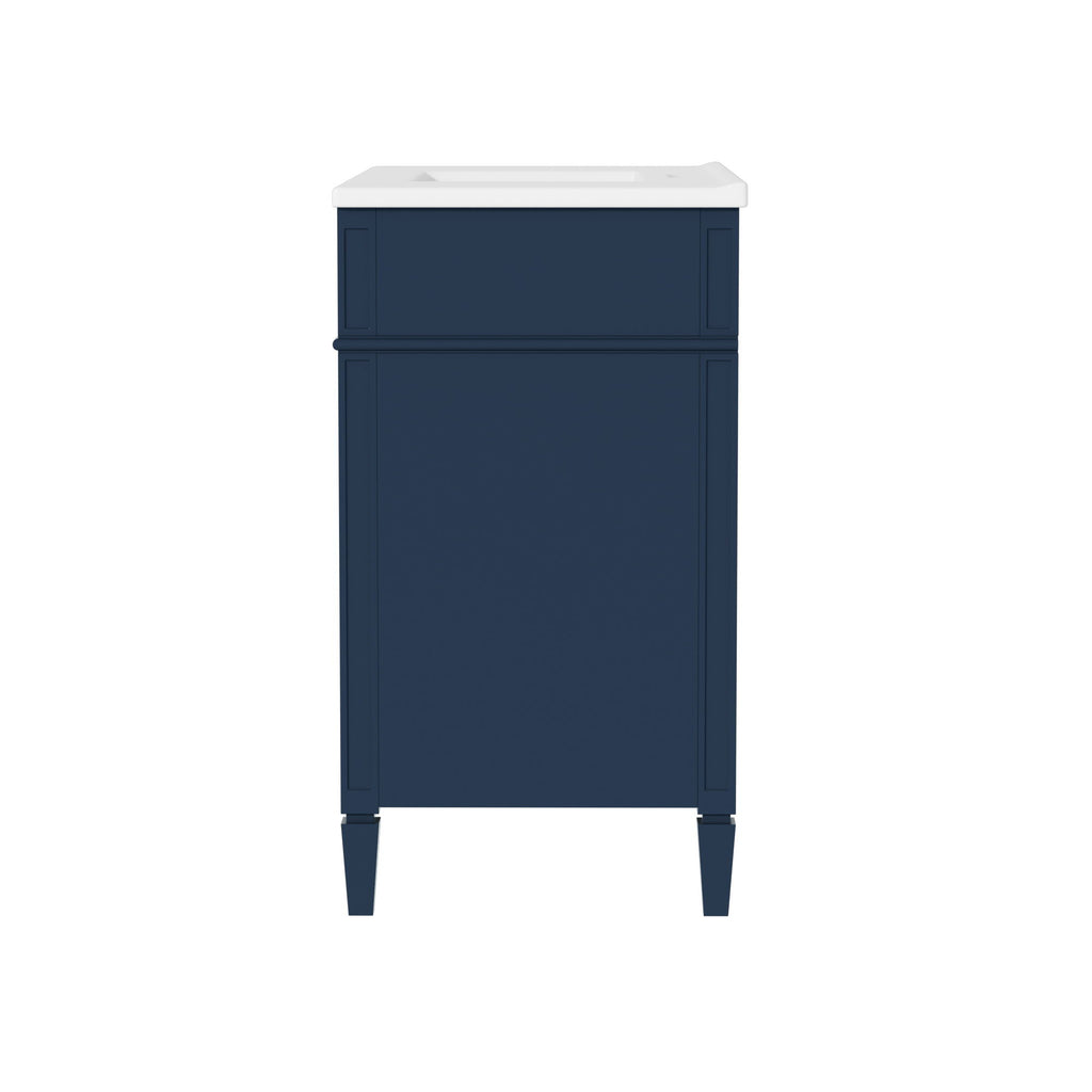 Bathroom Vanity With Top Sink, 2 Drawers, Tip Out Drawer