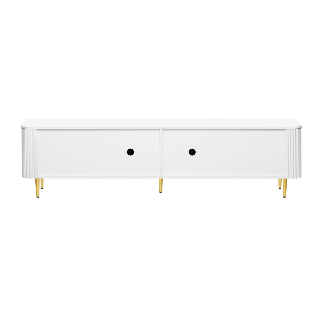 Minimalist TV Stand For TVs Up To 85", Modern Entertainment Center Media Console With 4 Spacious Cabinets For Living Room