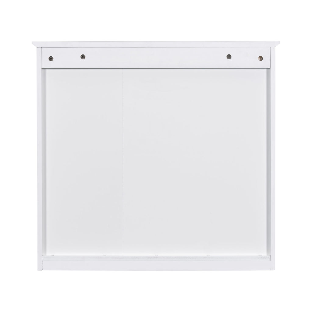 Wall Mounted Medicine Cabinet With Mirror And 3 Open Shelves