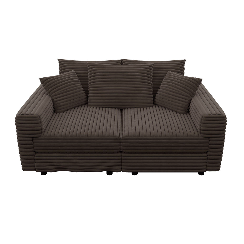4 Seat Sofa, Modern Comfy Upholstered Sofa Cloud Couch, Deep Seat Couches With Soft Pillows