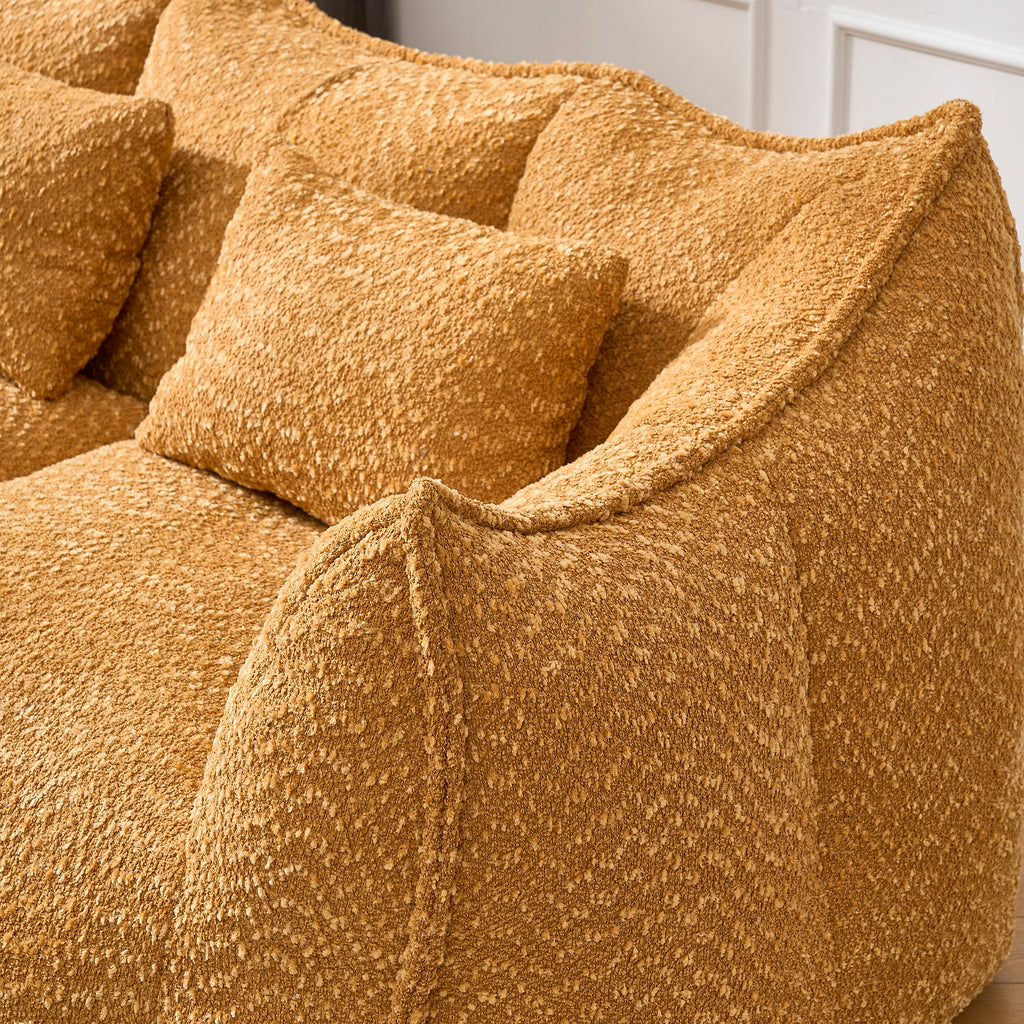 Comfortable Dual Beanbag Chair With High Resilience Foam Core For 2 People
