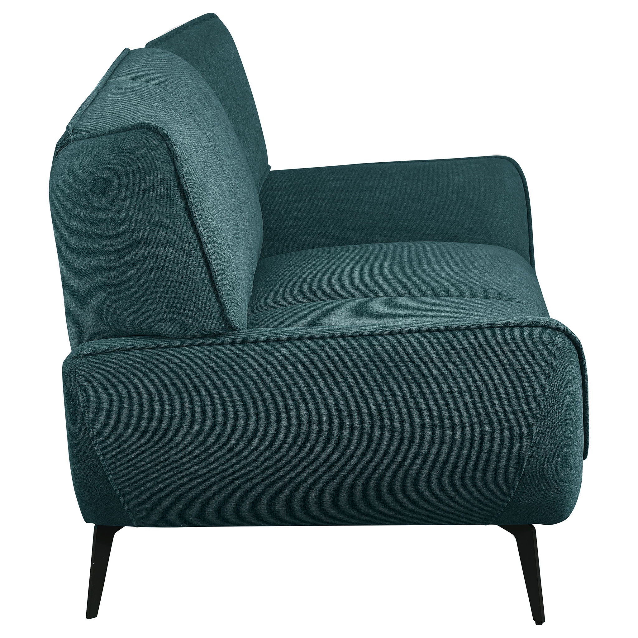 Logan - Flared Arm Loveseat Lounge Sofa - Teal Blue