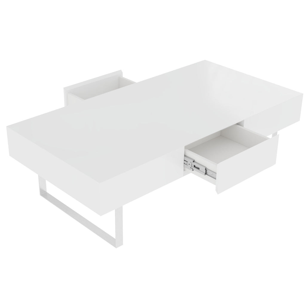 Rectangular Coffee Table With Hidden Storage