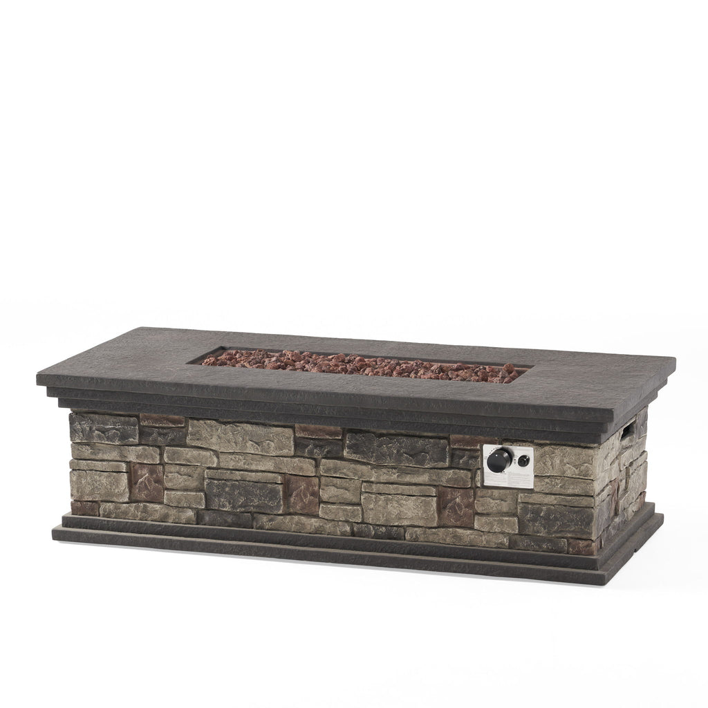 Fire Pit With Lightweight Concrete And Steel Frame