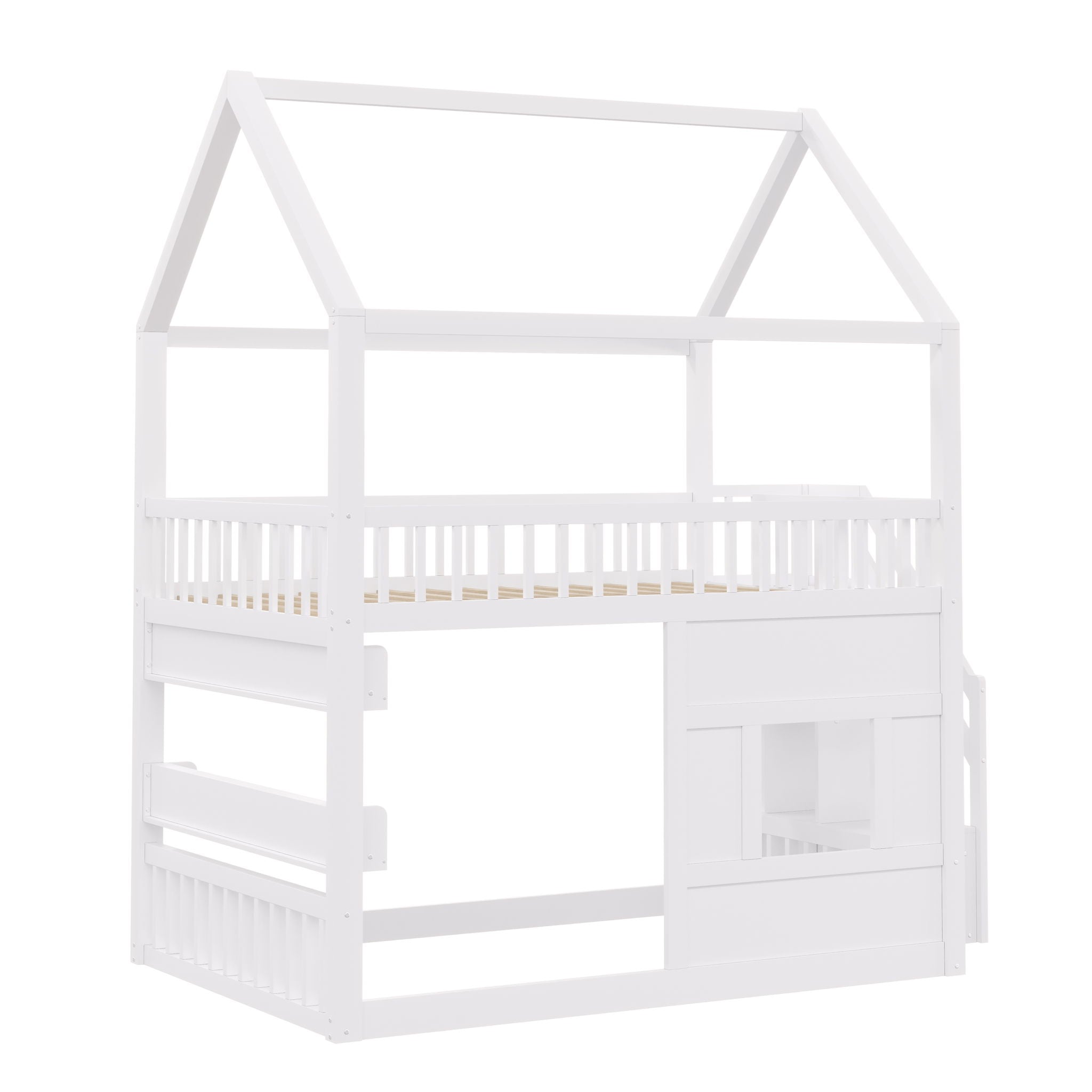 House Bed With Built-In LED Shelf Light