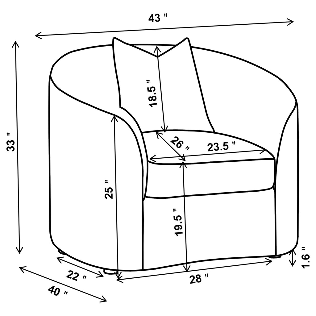 Rory - Sloped Arms Living Room Set