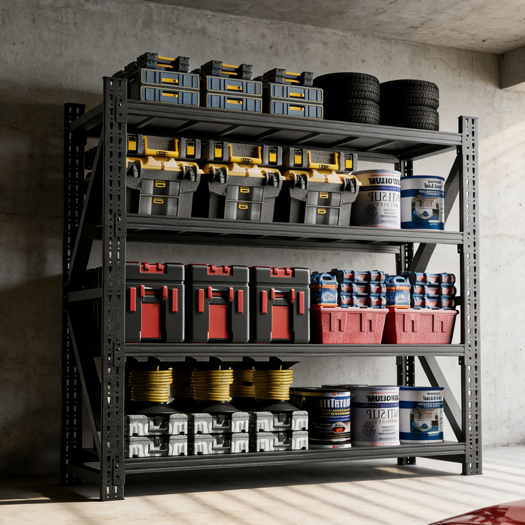 Heavy Duty 4 Shelf Garage Shelving Unit