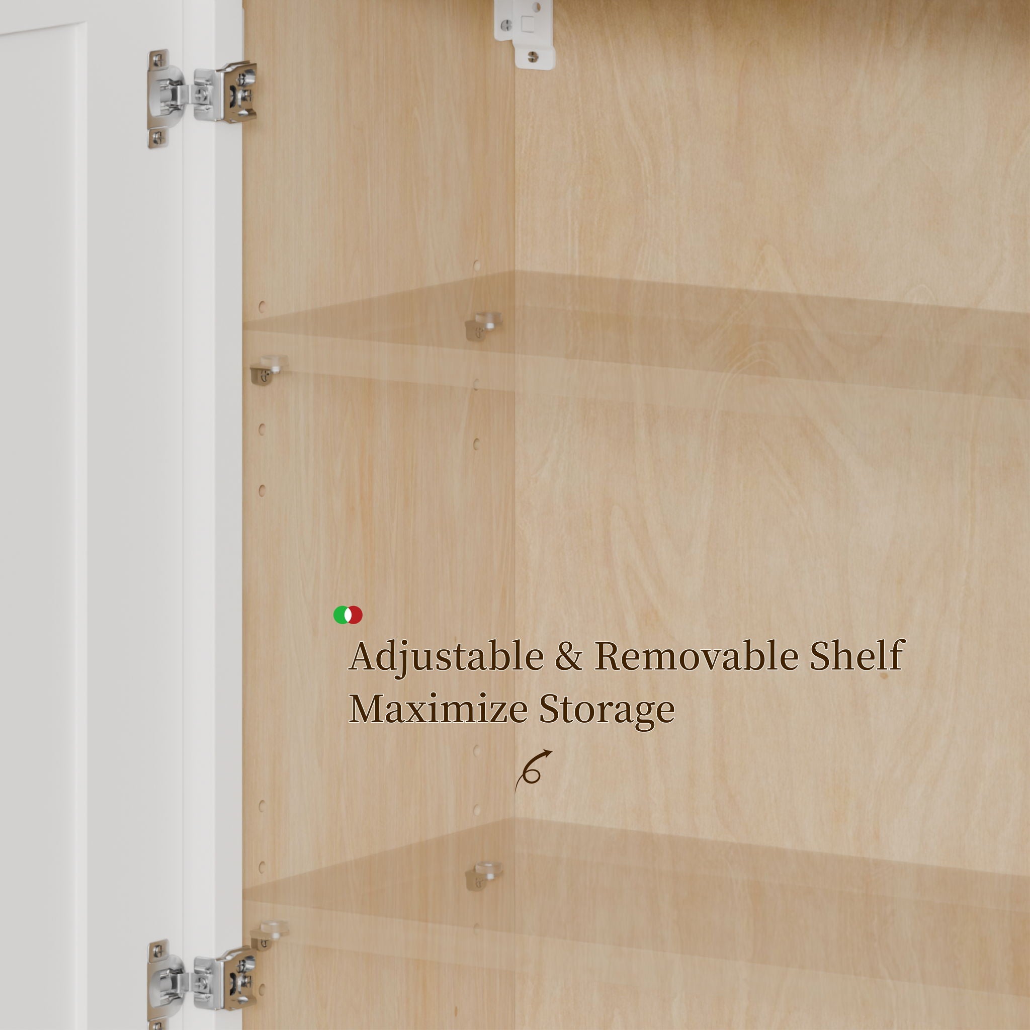 Shaker Cabinet With Soft-Close Door And Adjustable Shelves