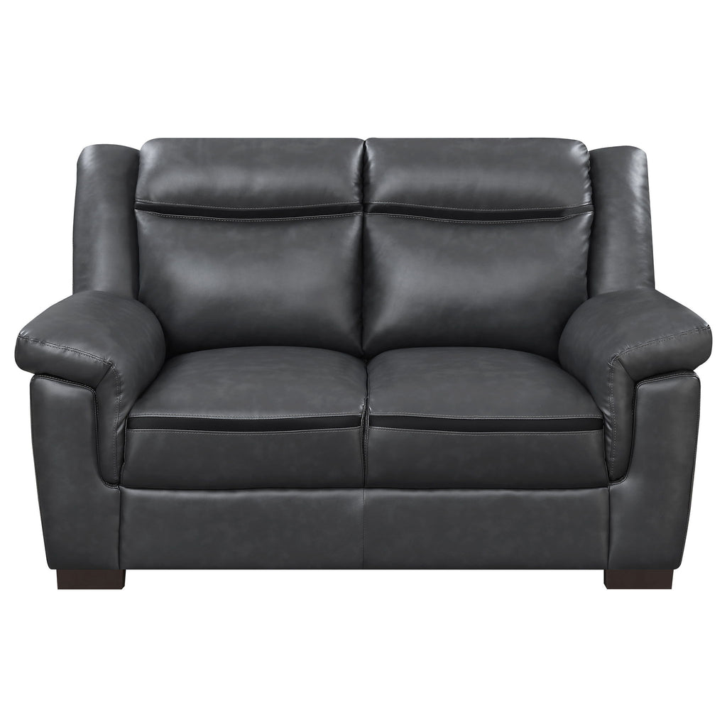 Borden - 2 Piece Living Room Set With Smooth Upholstery - Gray