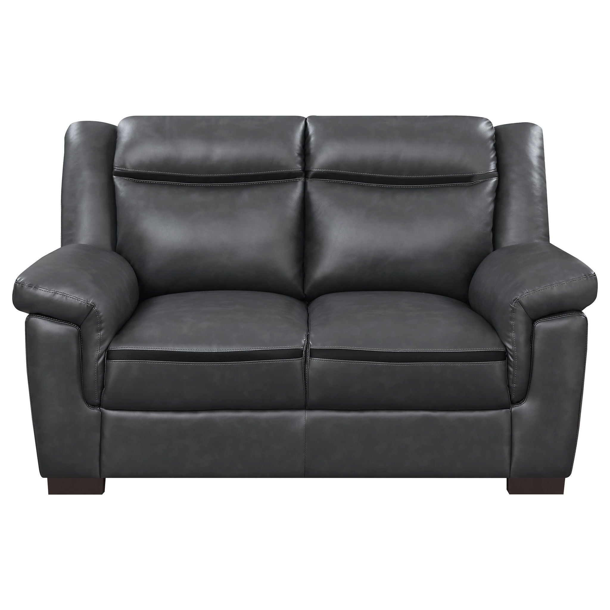 Borden - 2 Piece Living Room Set With Smooth Upholstery - Gray